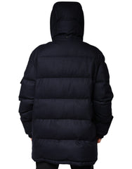 Dolce & Gabbana Black Nylon Hooded Puffer Men Coat Jacket -   -  Dolce & Gabbana.