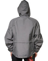 Dolce & Gabbana Gray Polyester Hooded Men Full Zip Jacket -   -  Dolce & Gabbana.