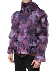 Dolce & Gabbana Purple Camouflage Hooded Men Blouson Jacket -   -  Dolce & Gabbana.