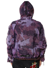 Dolce & Gabbana Purple Camouflage Hooded Men Blouson Jacket -   -  Dolce & Gabbana.