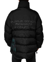 Dolce & Gabbana Black Nylon Puffer Men Full Zip Jacket -   -  Dolce & Gabbana.