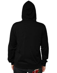 Dolce & Gabbana Black Crown Cotton Hooded Sweatshirt Sweater -   -  Dolce & Gabbana.
