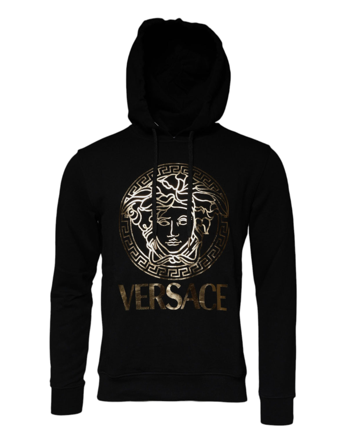 Versace Black Medusa Cotton Hoodie Pullover Sweatshirt Sweater -   -  Versace.