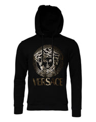 Versace Black Medusa Cotton Hoodie Pullover Sweatshirt Sweater -   -  Versace.