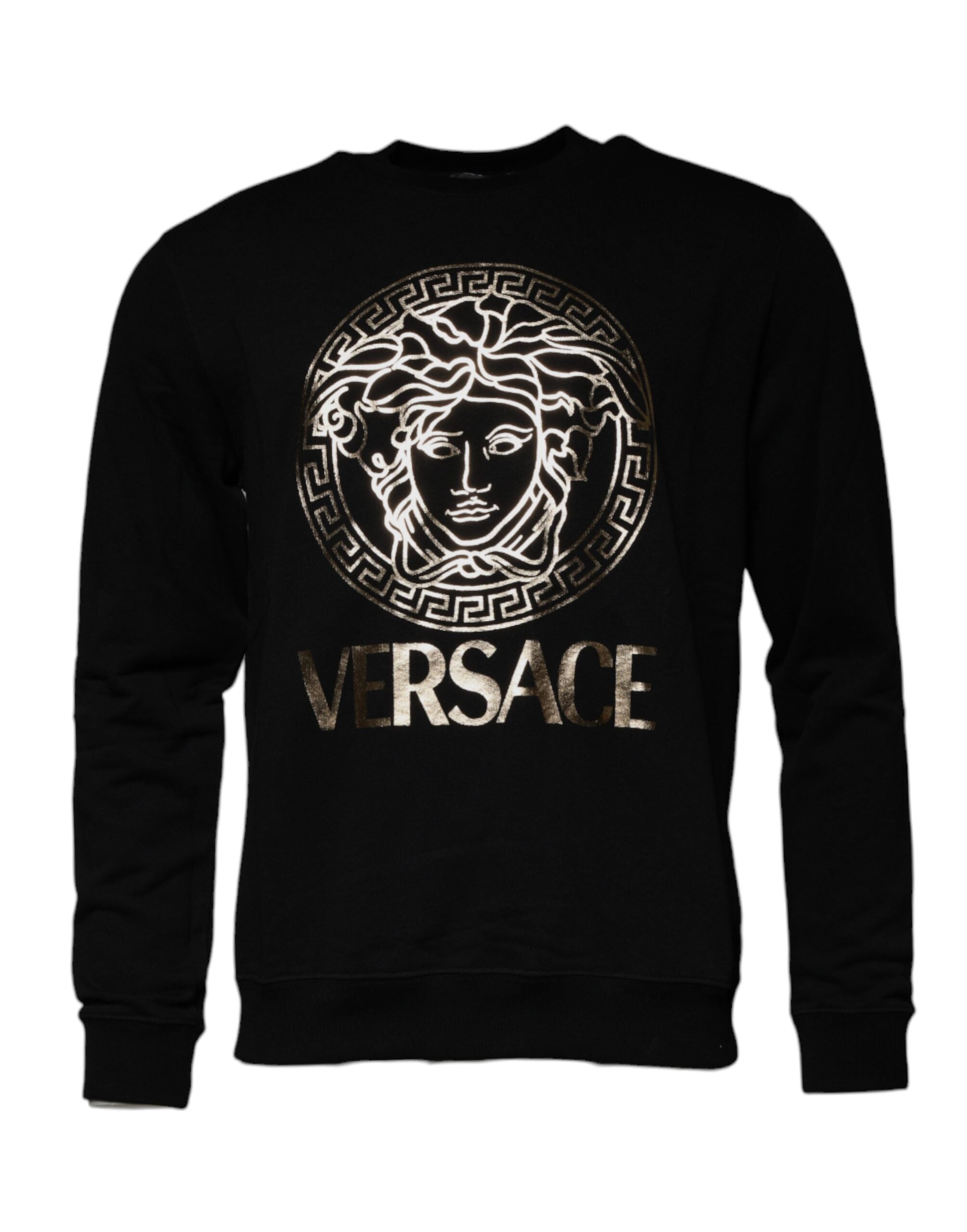 Versace Black Medusa Fleece Men Crew Neck Sweatshirt Sweater -   -  Versace.