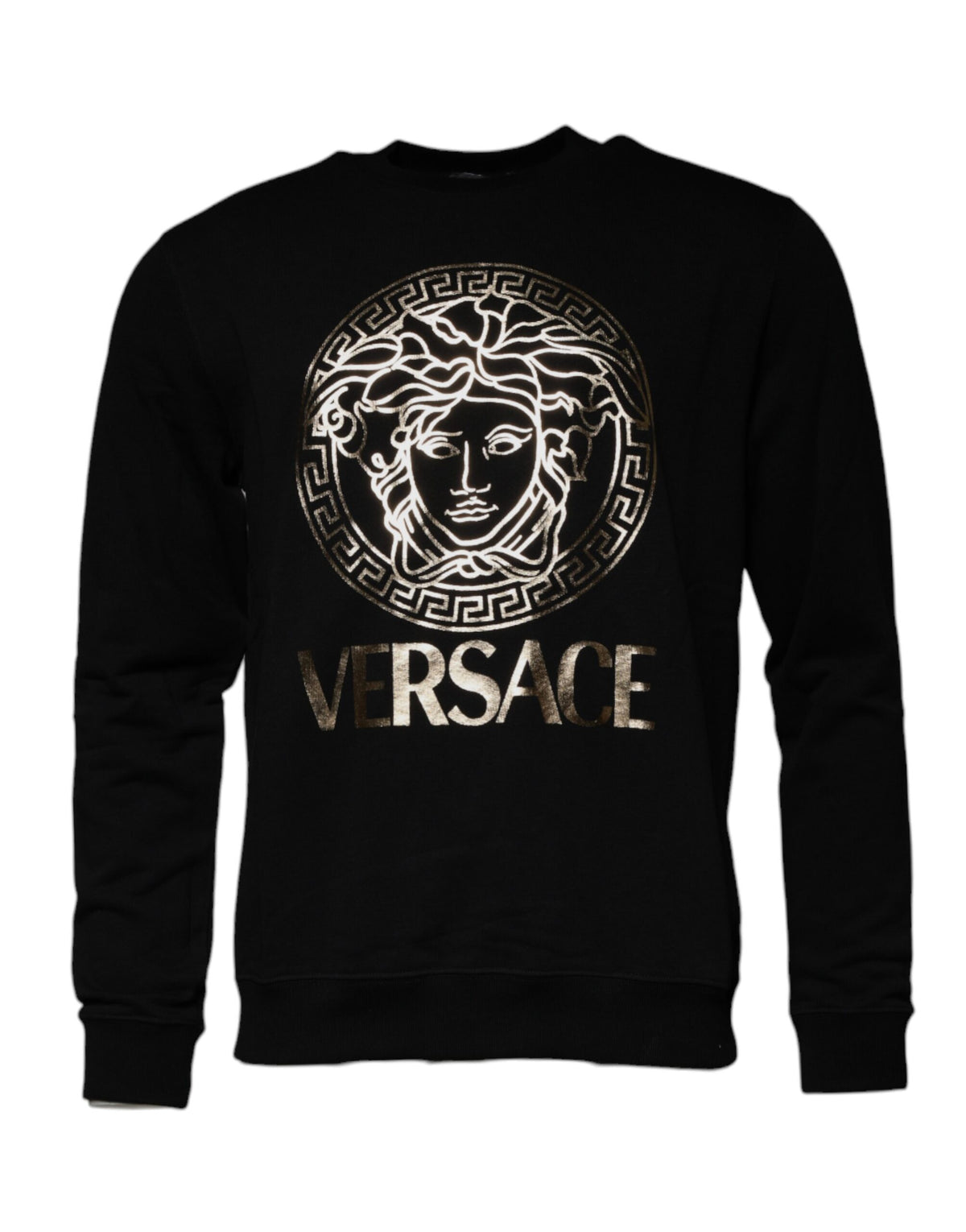 Versace Black Medusa Fleece Men Crew Neck Sweatshirt Sweater -   -  Versace.