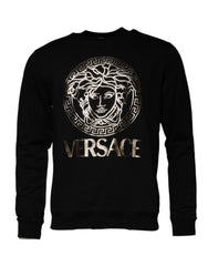 Versace Black Medusa Fleece Men Crew Neck Sweatshirt Sweater -   -  Versace.