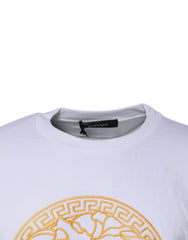 Versace White Medusa Embroidery Crew Neck Pullover Sweater -   -  Versace.