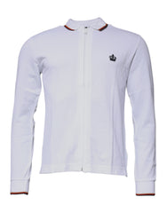 Dolce & Gabbana White Crown Men Full Zip Sweatshirt Sweater - - Dolce & Gabbana.