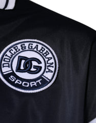 Dolce & Gabbana Blue Logo Jersey Collared Pullover Sweater -   -  Dolce & Gabbana.