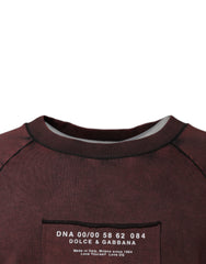 Dolce & Gabbana Brown Logo Cotton Crew Neck Pullover Sweater -   -  Dolce & Gabbana.