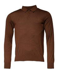 Dolce & Gabbana Brown Cashmere Buttoned Men Pullover Sweater -   -  Dolce & Gabbana.