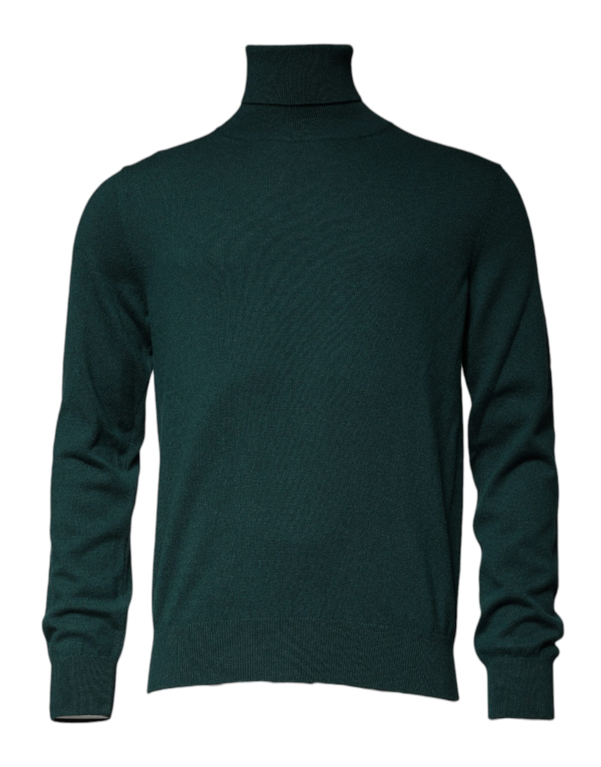 Dolce & Gabbana Green Cashmere Turtleneck Men Pullover Sweater -   -  Dolce & Gabbana.