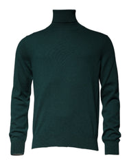 Dolce & Gabbana Green Cashmere Turtleneck Men Pullover Sweater -   -  Dolce & Gabbana.