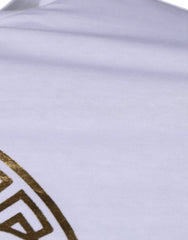 Versace White Medusa Print Cotton Crew Neck T-shirt -   -  Versace.