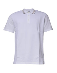 Versace White Viscose Collared Men Polo Short Sleeves T-shirt -   -  Versace.