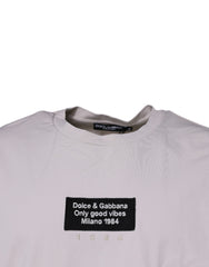 Dolce & Gabbana Beige DG Logo Crew Neck Short Sleeves T-shirt -   -  Dolce & Gabbana.