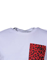 Dolce & Gabbana White Red Leopard Cotton Crew Neck T-shirt -   -  Dolce & Gabbana.