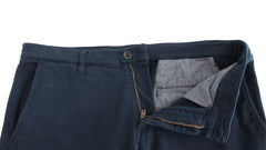 GF Ferre Blue Stretch Straight Fit Pants Chinos -   -  GF Ferre.