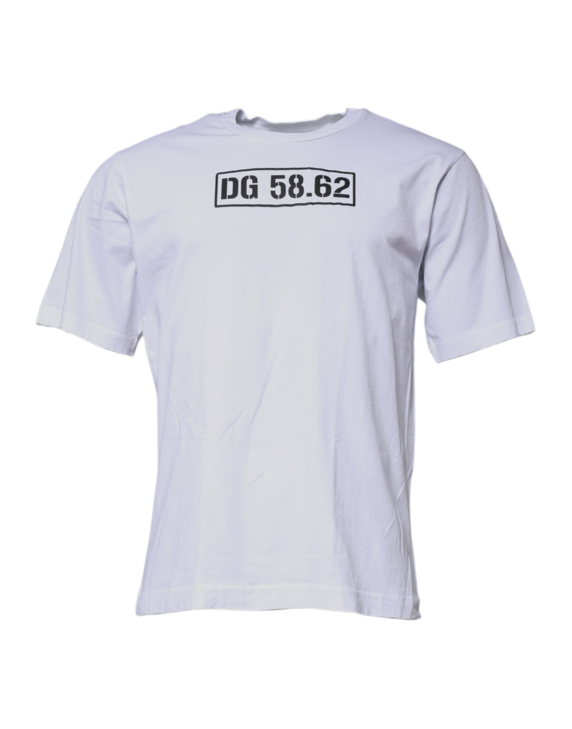 Dolce & Gabbana White DG Logo Cotton Crew Neck T-shirt -   -  Dolce & Gabbana.