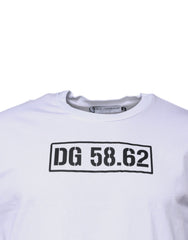 Dolce & Gabbana White DG Logo Cotton Crew Neck T-shirt -   -  Dolce & Gabbana.