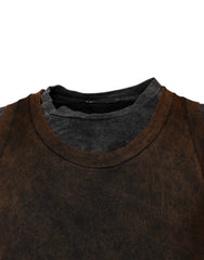 Dolce & Gabbana Brown Cotton Round Neck Sleeveless T-shirt -   -  Dolce & Gabbana.