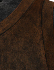 Dolce & Gabbana Brown Cotton Round Neck Sleeveless T-shirt -   -  Dolce & Gabbana.