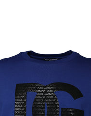 Dolce & Gabbana Blue Logo Print Cotton Men Crew Neck T-shirt -   -  Dolce & Gabbana.
