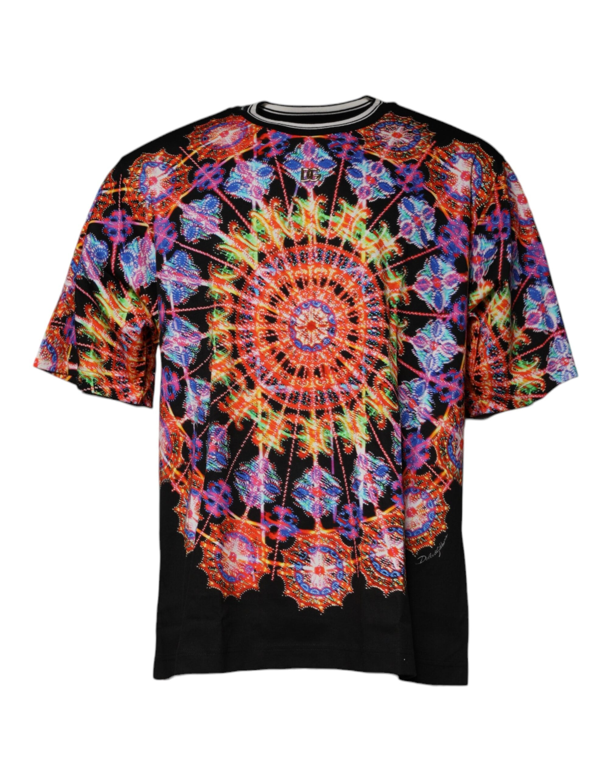 Dolce & Gabbana Multicolor Kaleidoscope Men Short Sleeves T-shirt -   -  Dolce & Gabbana.