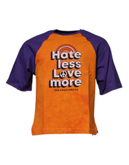Dolce & Gabbana Orange Purple Graphic Print Short Sleeves T-shirt -   -  Dolce & Gabbana.
