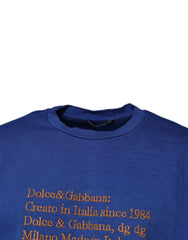 Dolce & Gabbana Blue Graphic Print Cotton Crew Neck T-shirt -   -  Dolce & Gabbana.