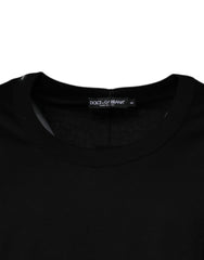 Dolce & Gabbana Black Cotton Round Neck Sleeveless T-shirt -   -  Dolce & Gabbana.