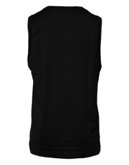 Dolce & Gabbana Black Cotton Round Neck Sleeveless T-shirt -   -  Dolce & Gabbana.