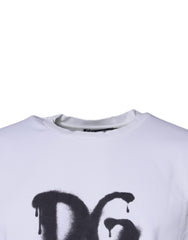 Dolce & Gabbana White DG Logo Cotton Crew Neck T-shirt -   -  Dolce & Gabbana.