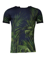 Dolce & Gabbana Blue Tree Print CrewNeck Short Sleeve T-shirt -   -  Dolce & Gabbana.