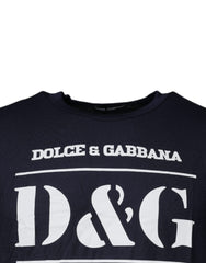 Dolce & Gabbana Blue D&G King Of Love Cotton Crew Neck T-shirt -   -  Dolce & Gabbana.