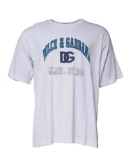 Dolce & Gabbana White DG Milano Cotton Crew Neck T-shirt -   -  Dolce & Gabbana.