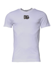 Dolce & Gabbana White DG Logo Cotton Crew Neck T-shirt -   -  Dolce & Gabbana.