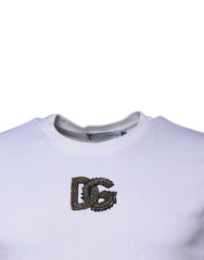 Dolce & Gabbana White DG Logo Cotton Crew Neck T-shirt -   -  Dolce & Gabbana.