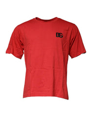 Dolce & Gabbana Red DG Logo Cotton Crew Neck T-shirt -   -  Dolce & Gabbana.