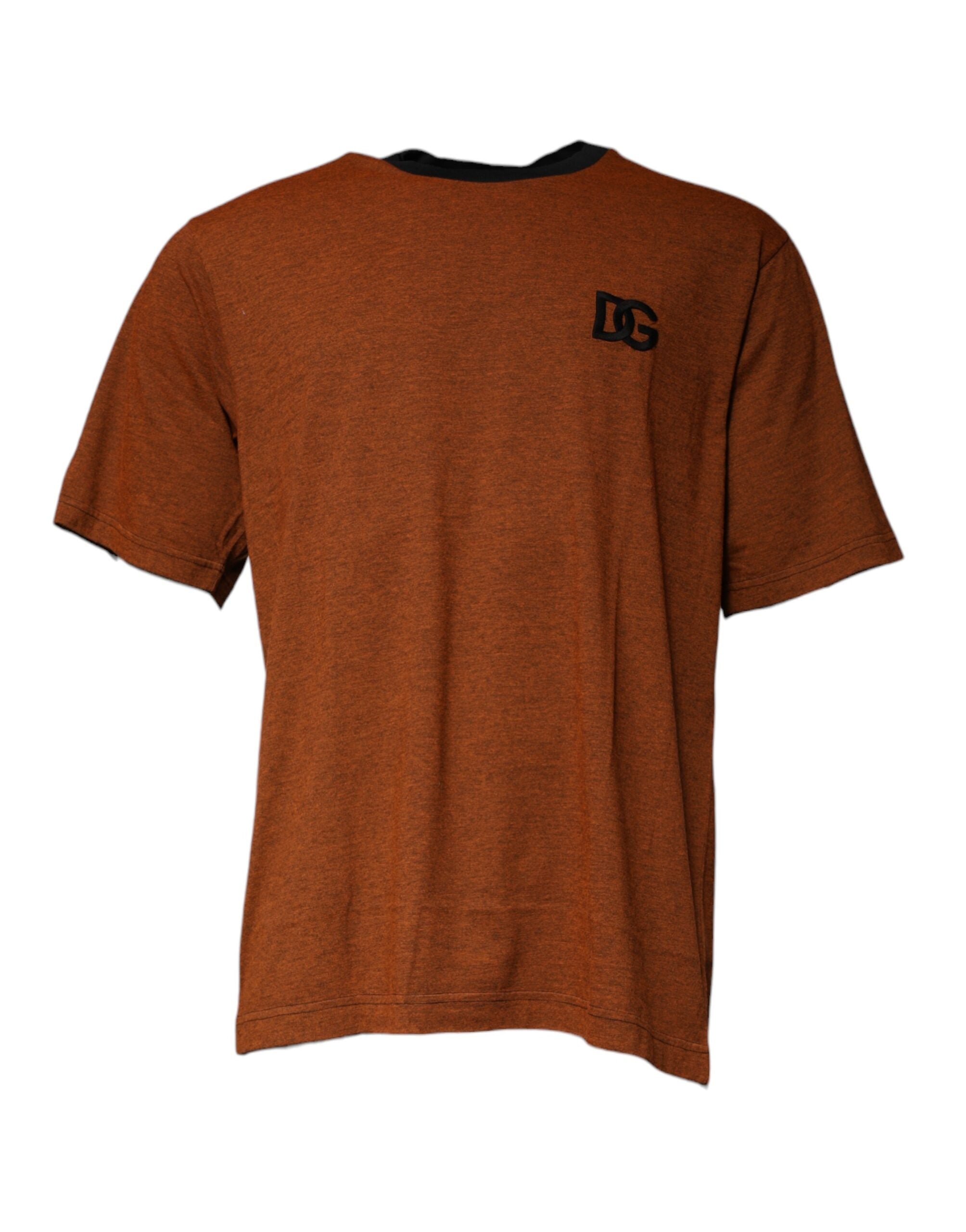 Dolce & Gabbana Brown DG Logo Cotton Crew Neck T-shirt -   -  Dolce & Gabbana.