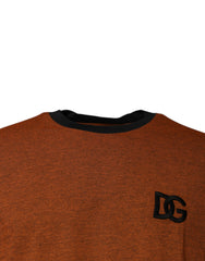 Dolce & Gabbana Brown DG Logo Cotton Crew Neck T-shirt -   -  Dolce & Gabbana.