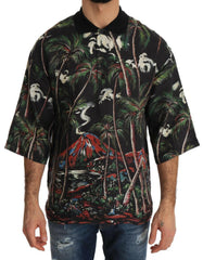 Dolce & Gabbana Black Volcano Sicily Short Sleeve T-Shirt -   -  Dolce & Gabbana.