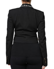 Dolce & Gabbana Black Crystal Double Breasted Blazer Jacket -   -  Dolce & Gabbana.