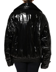 Dolce & Gabbana Black Polyester Button Down Blouson Jacket -   -  Dolce & Gabbana.