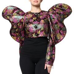 Dolce & Gabbana Multicolor Floral Jacquard Cropped Jacket -   -  Dolce & Gabbana.