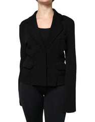 Dolce & Gabbana Black Viscose Single Breasted Blazer Jacket -   -  Dolce & Gabbana.