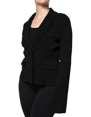 Dolce & Gabbana Black Viscose Single Breasted Blazer Jacket -   -  Dolce & Gabbana.