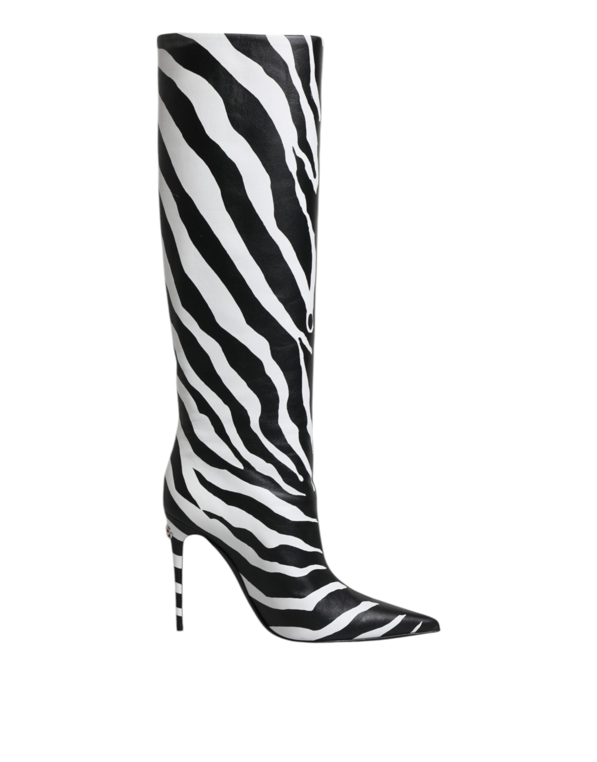 Dolce & Gabbana Black White Zebra Heels High Boots Shoes -   -  Dolce & Gabbana.