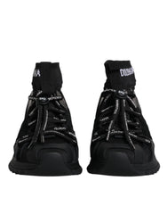 Dolce & Gabbana Black Sorrento Socks Logo Sneakers Shoes -   -  Dolce & Gabbana.